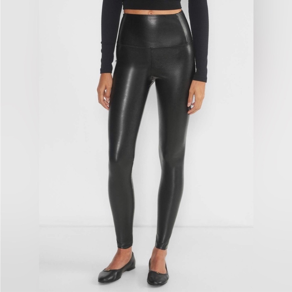 Aritzia WILFRED FREE Daria High-Rise Vegan Leather Leggings XS Pants Minimalist